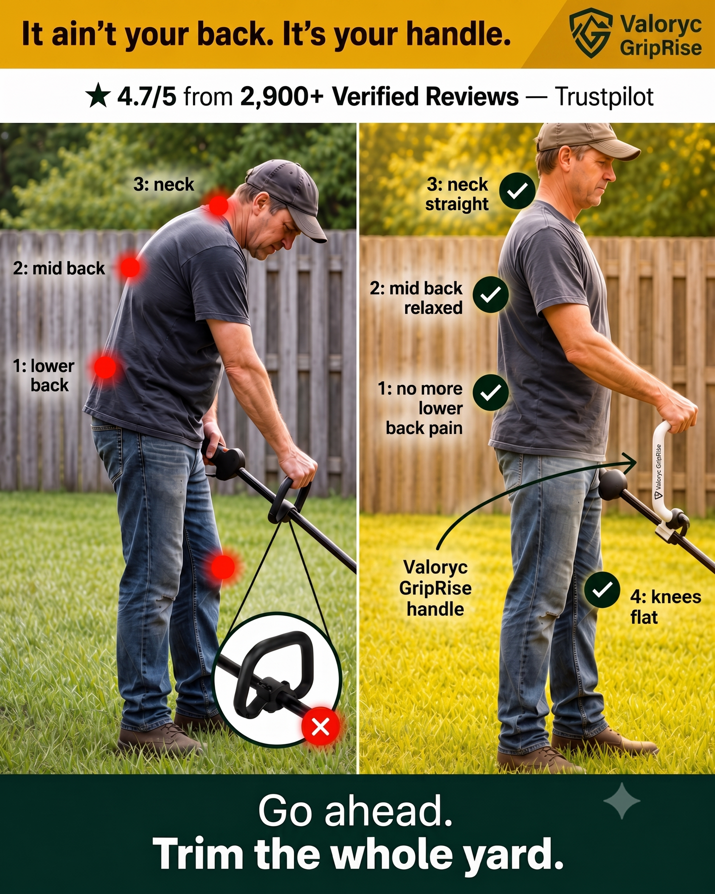 Valoryc™ GripRise - Trimmer Handle